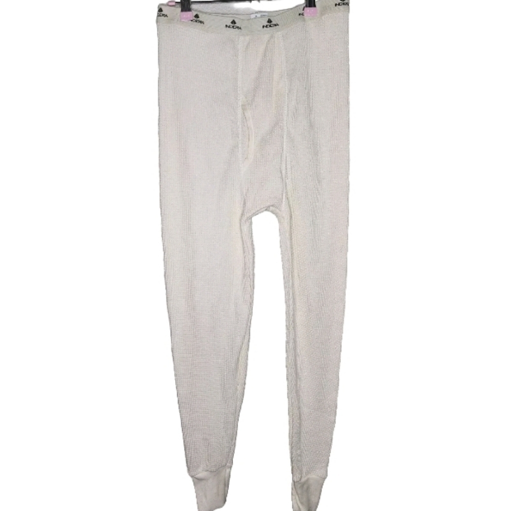 Indera Men's Cotton Waffle Knit Heavyweight Thermal Pant in Natural Size M